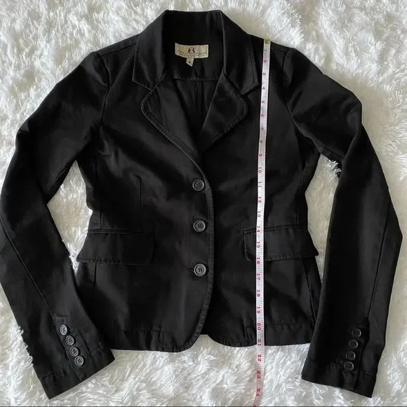 Y2K Vintage Juicy Couture Jeans Black Cotton Blazer Size S - Picture 11 of 11